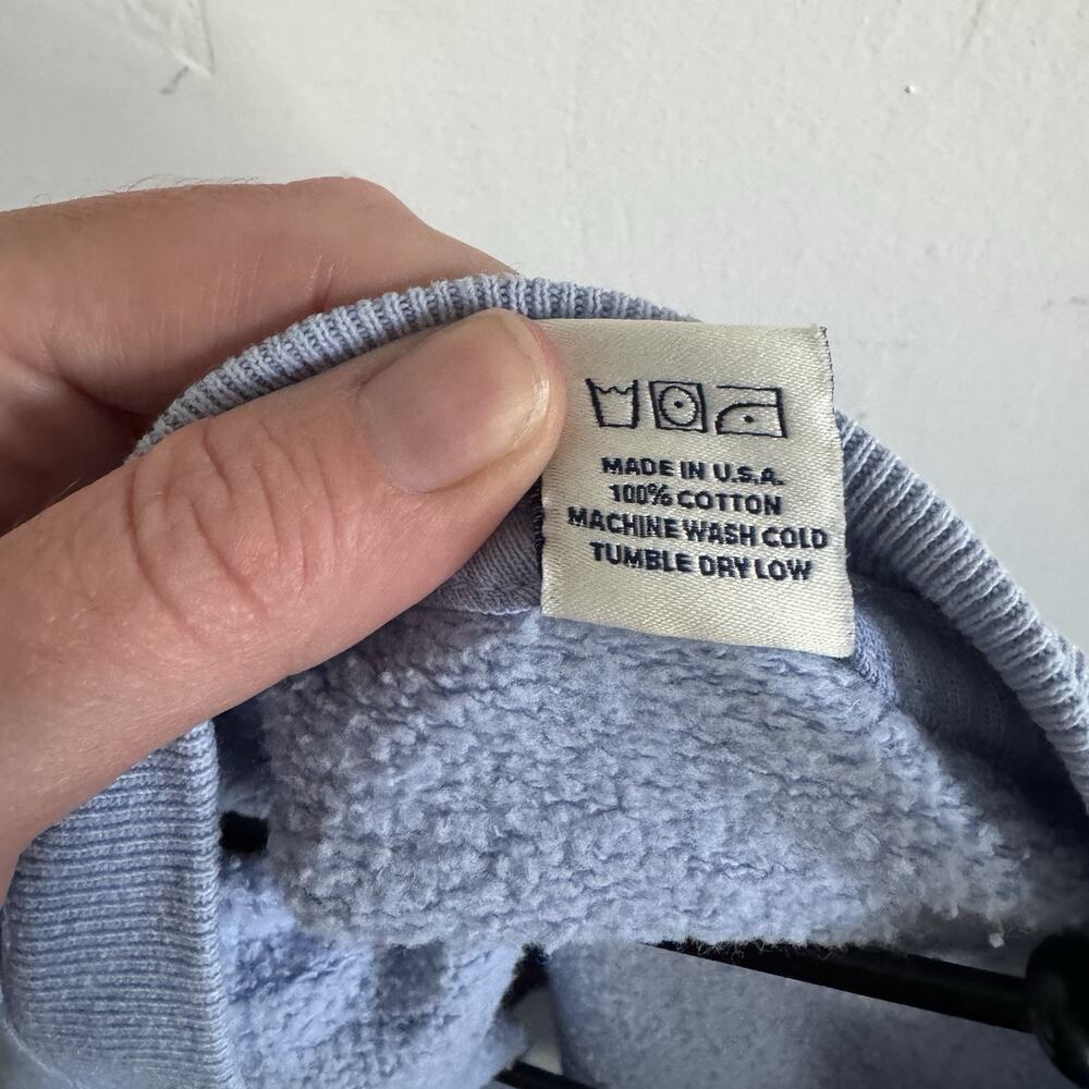 Sporty & Rich Hydrangea Blue Tennis Club Rizzoli Cropped Sweatshirt S - Picture 5 of 6